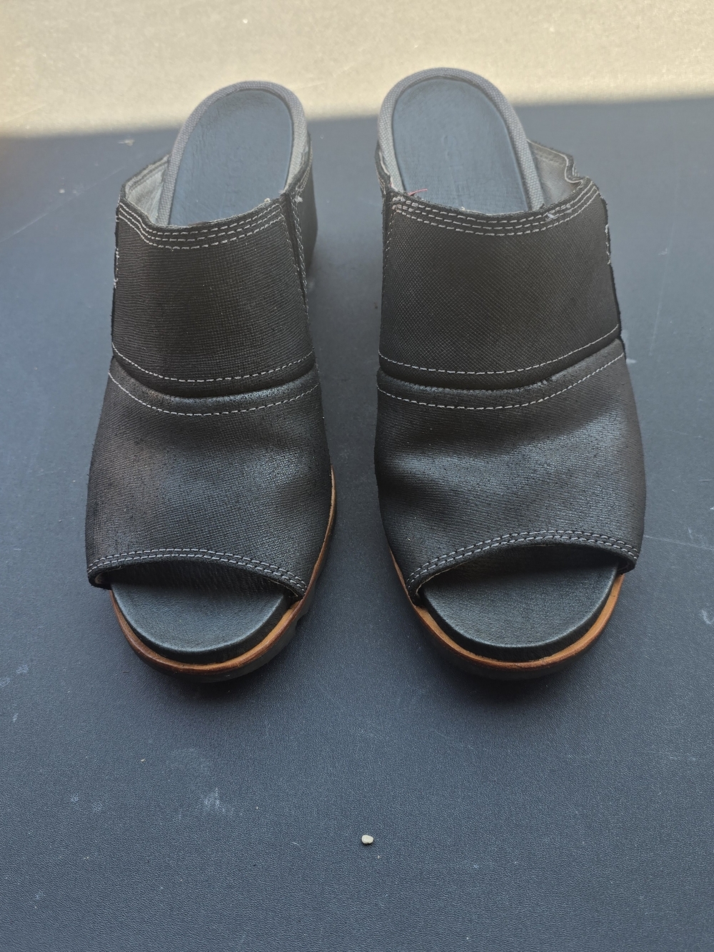 Sorel Black Open-Toe Slide Mule